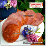 Aroma Bali frozen pork HAM HONEY half cut as steaks 1cm 3/8" (price/pack 5pcs 1kg)